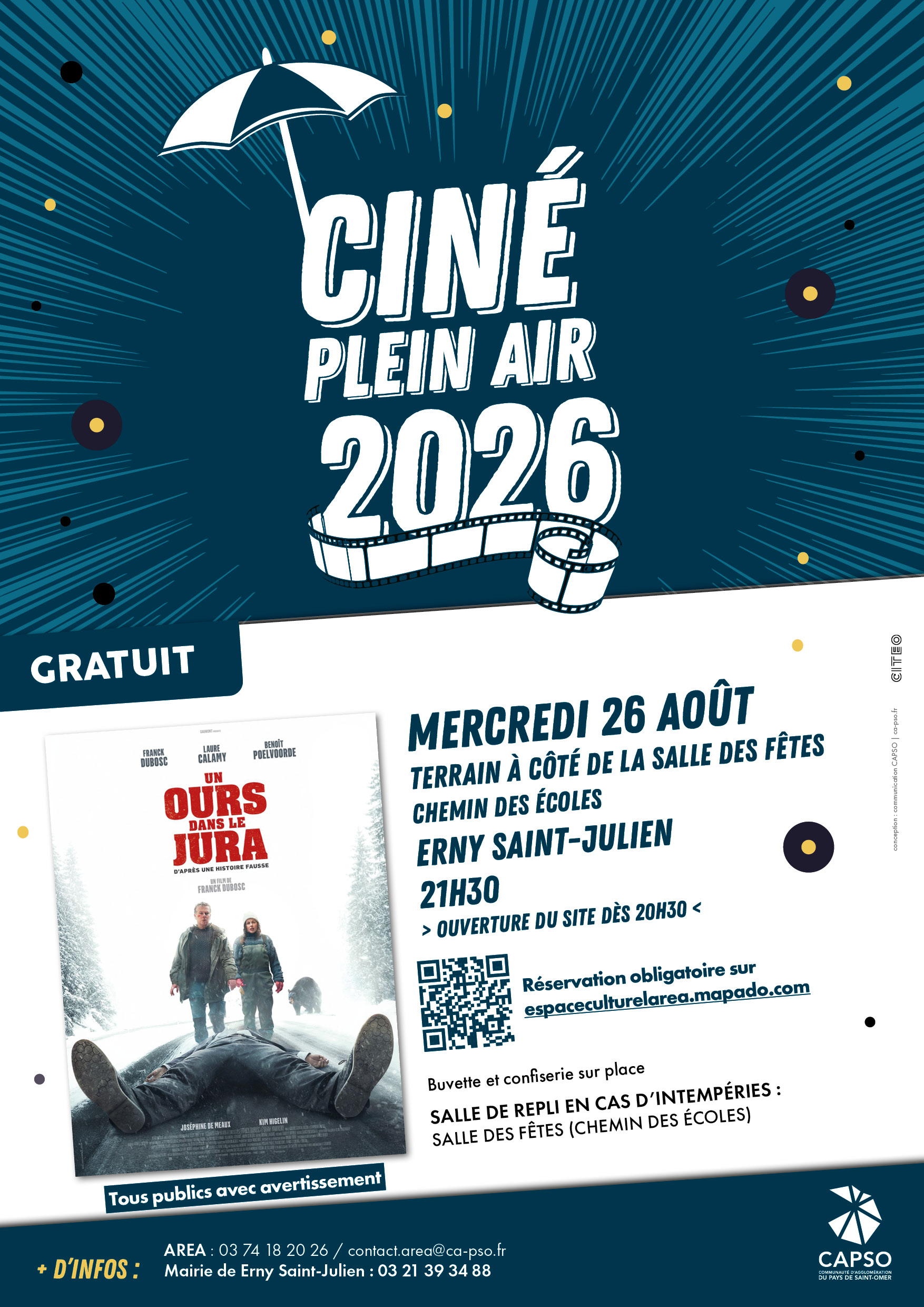CINE PLEIN AIR 2026 08 26 ERNY – UN OURS DANS LE JURA